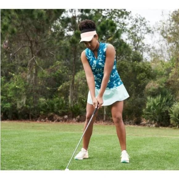 NWT Nike Women's Victory Floral Print Sleeveless Golf Polo - Picture 6 of 6